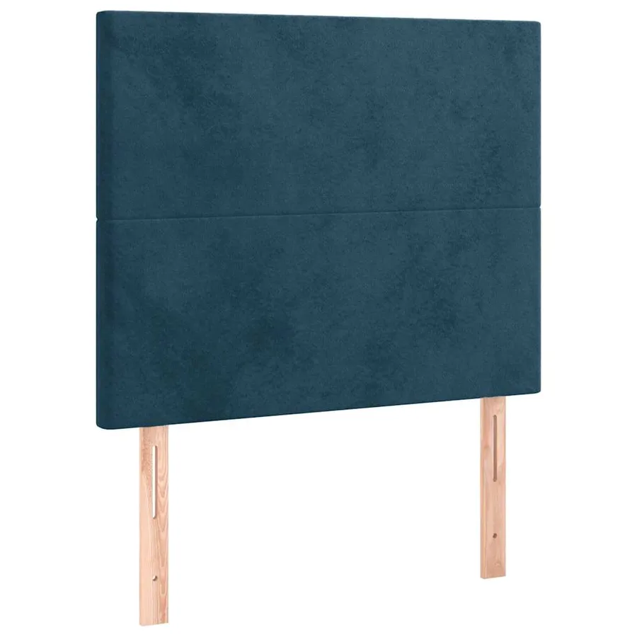 Sommier à lattes de lit avec matelas LED Bleu foncé 100x200 cm - 7