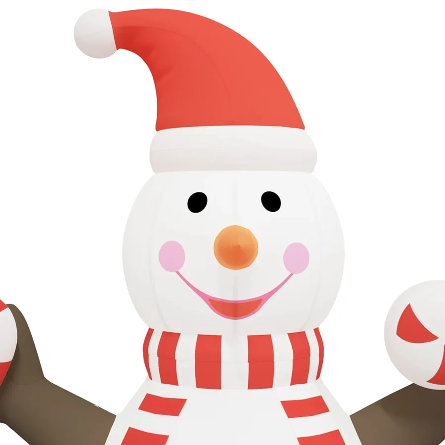 Bonhomme de neige gonflable de Noël avec LED 630 cm - 6