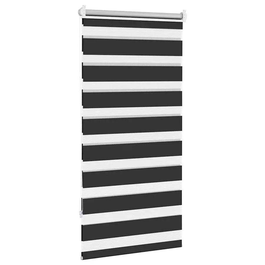 Store vénitien zébré 80,9 x 150 cm, largeur du tissu 76,7 cm, noir - 4
