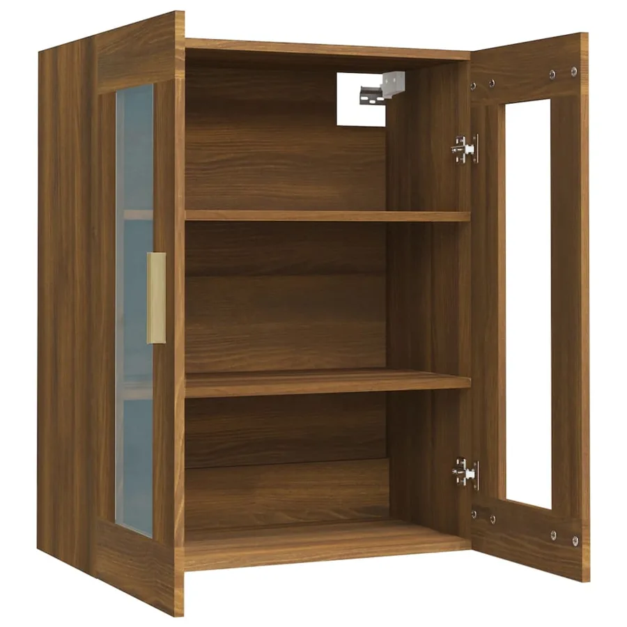 Armoire murale suspendue Chêne marron 69,5x34x90 cm - 5