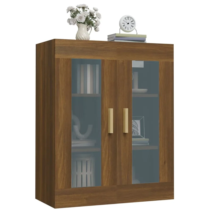 Armoire murale suspendue Chêne marron 69,5x34x90 cm - 6