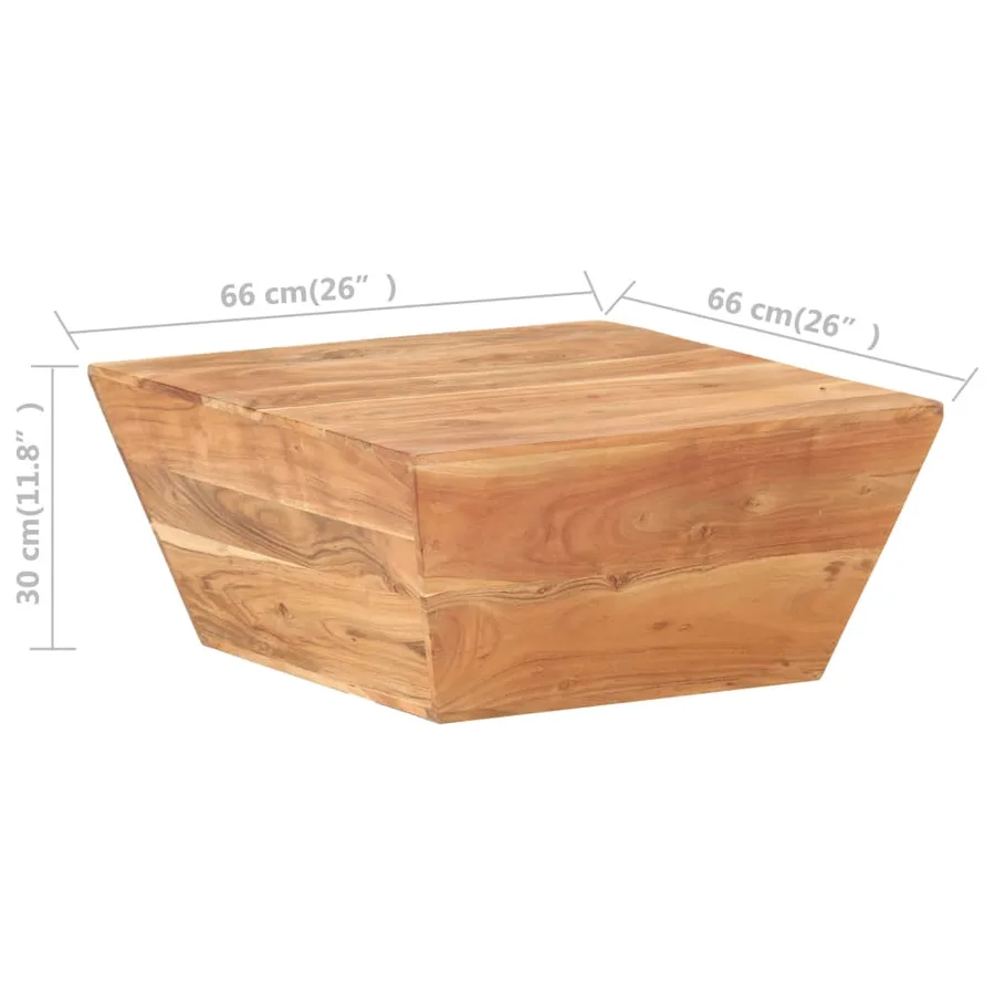 Table basse en forme de V 66x66x30 cm Bois d'acacia massif - 6