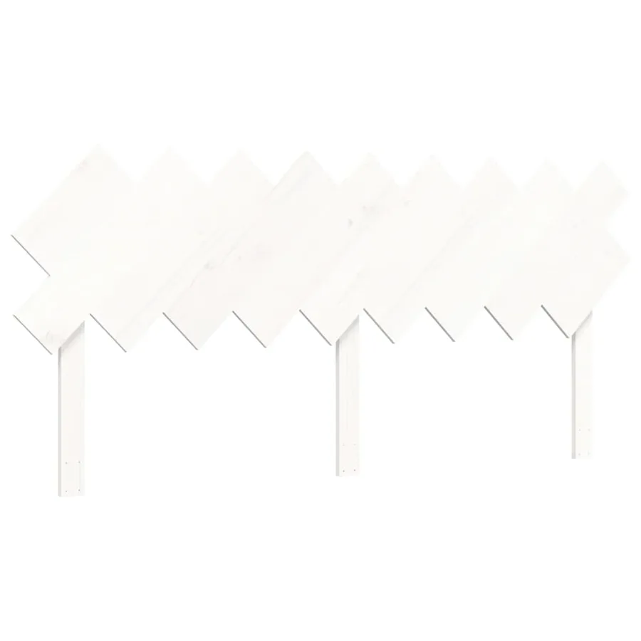 Cadre de lit sans matelas blanc bois massif de pin - 8