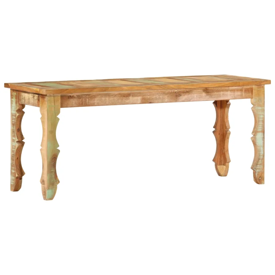 Banc 110 x 35 x 45 cm Bois de récupération massif - 6