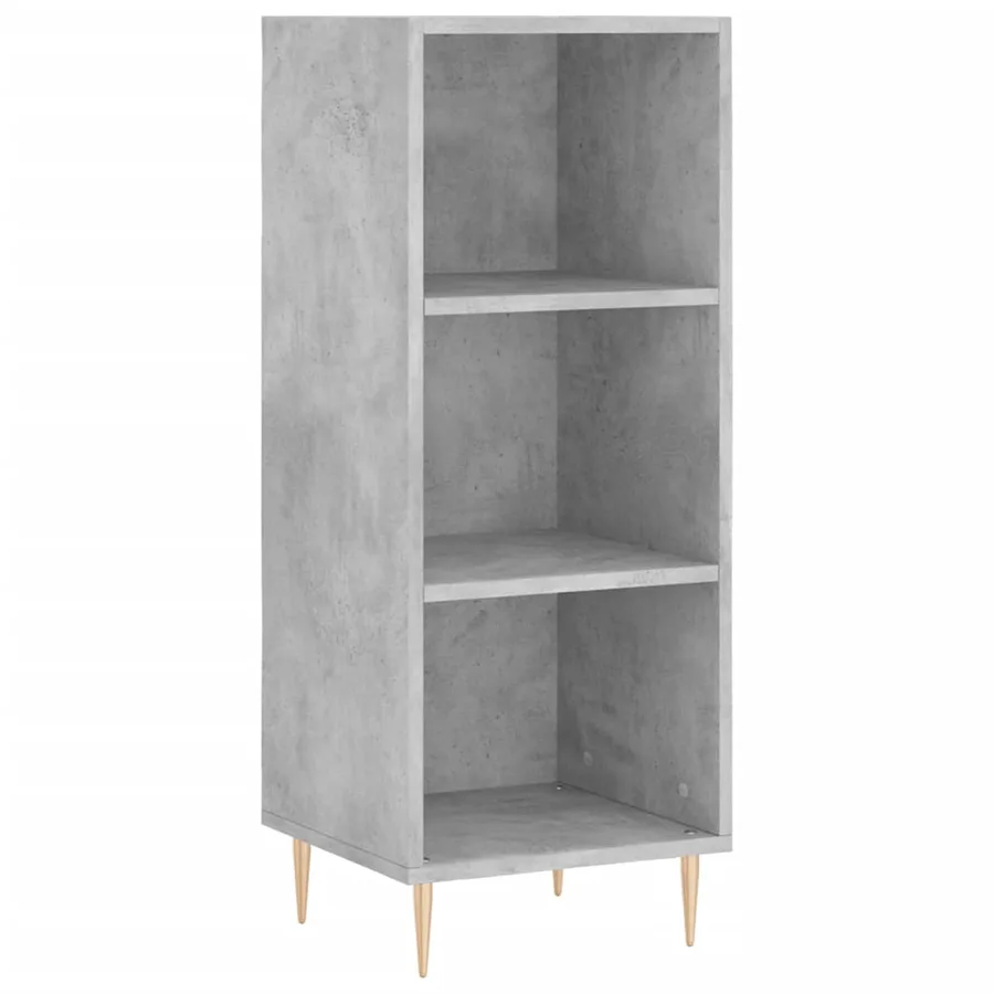 Buffet gris béton 34,5x32,5x90 cm bois d'ingénierie - 2