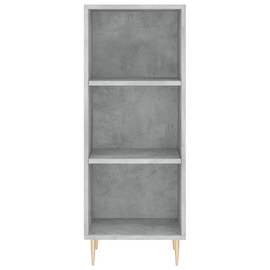 Buffet gris béton 34,5x32,5x90 cm bois d'ingénierie - 4
