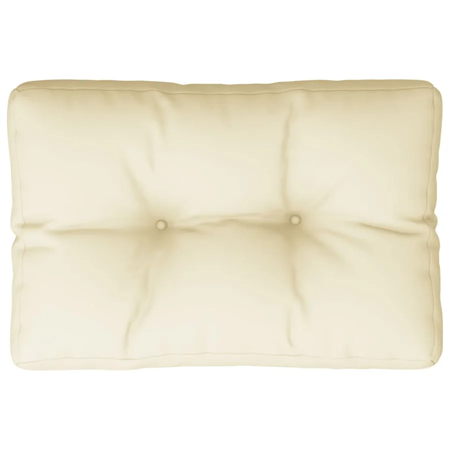 Coussin de palette crème 50x40x12 cm tissu - 2