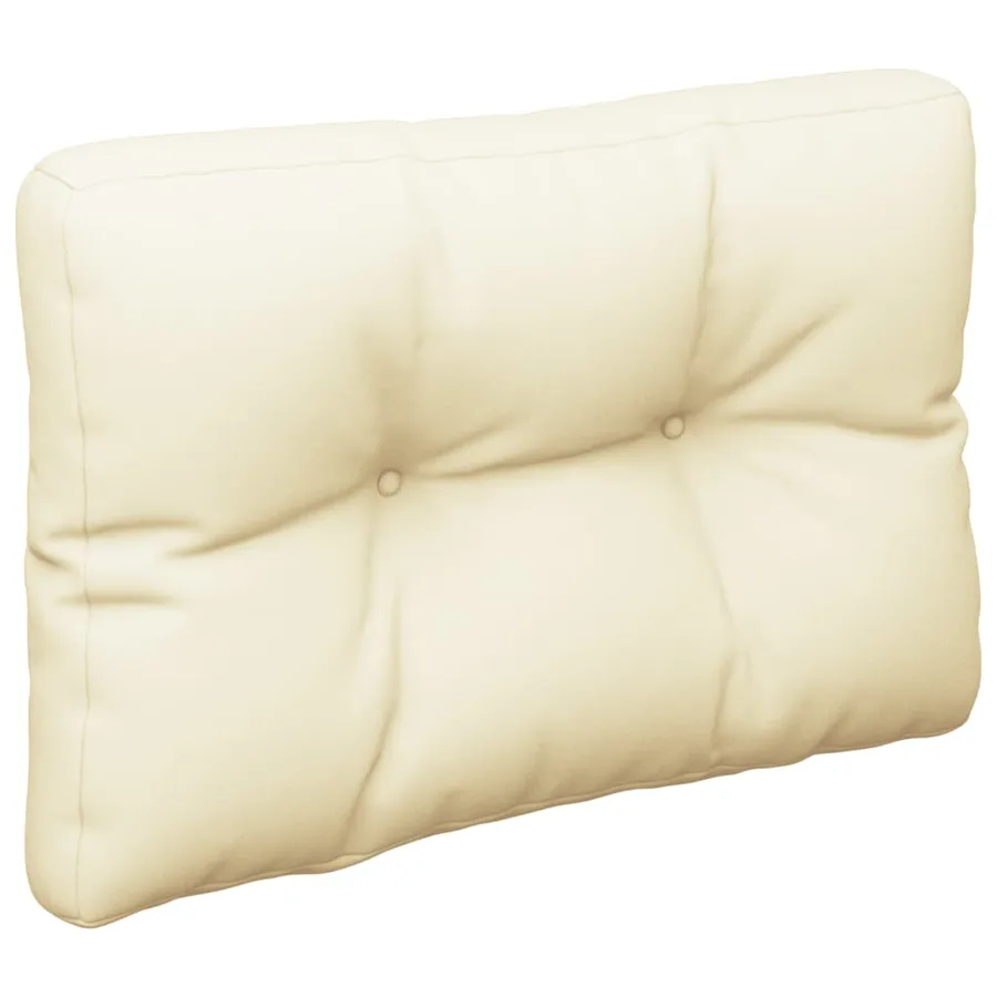 Coussin de palette crème 50x40x12 cm tissu - 4