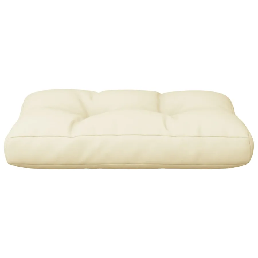 Coussin de palette crème 50x40x12 cm tissu - 5