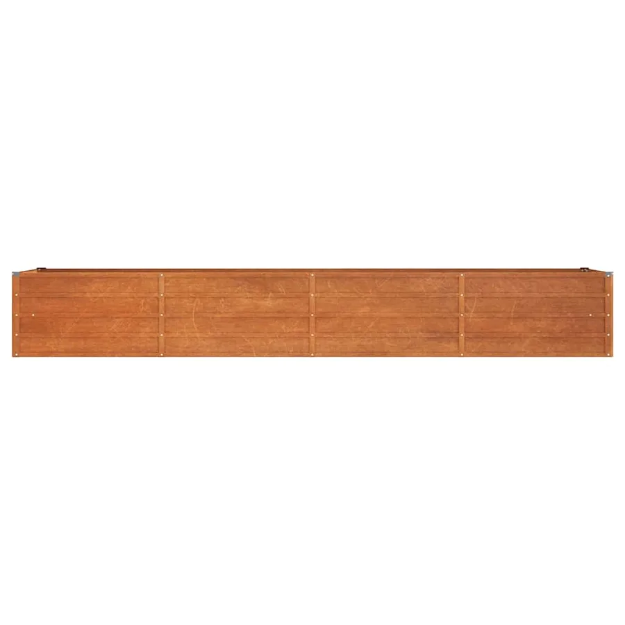 Lit surélevé de jardin rouillé 320x80x45 cm acier corten - 4