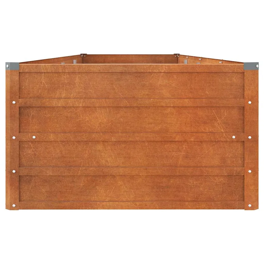 Lit surélevé de jardin rouillé 320x80x45 cm acier corten - 5