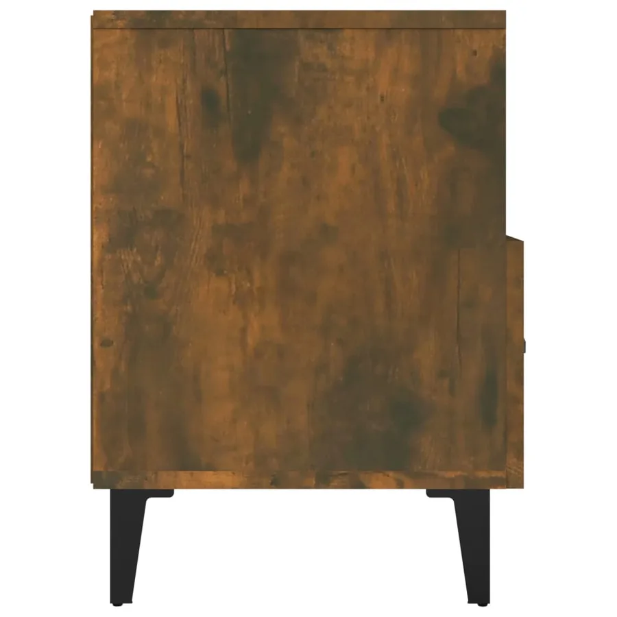 Meuble TV Chêne fumé 80x36x50 cm Bois d'ingénierie - 8