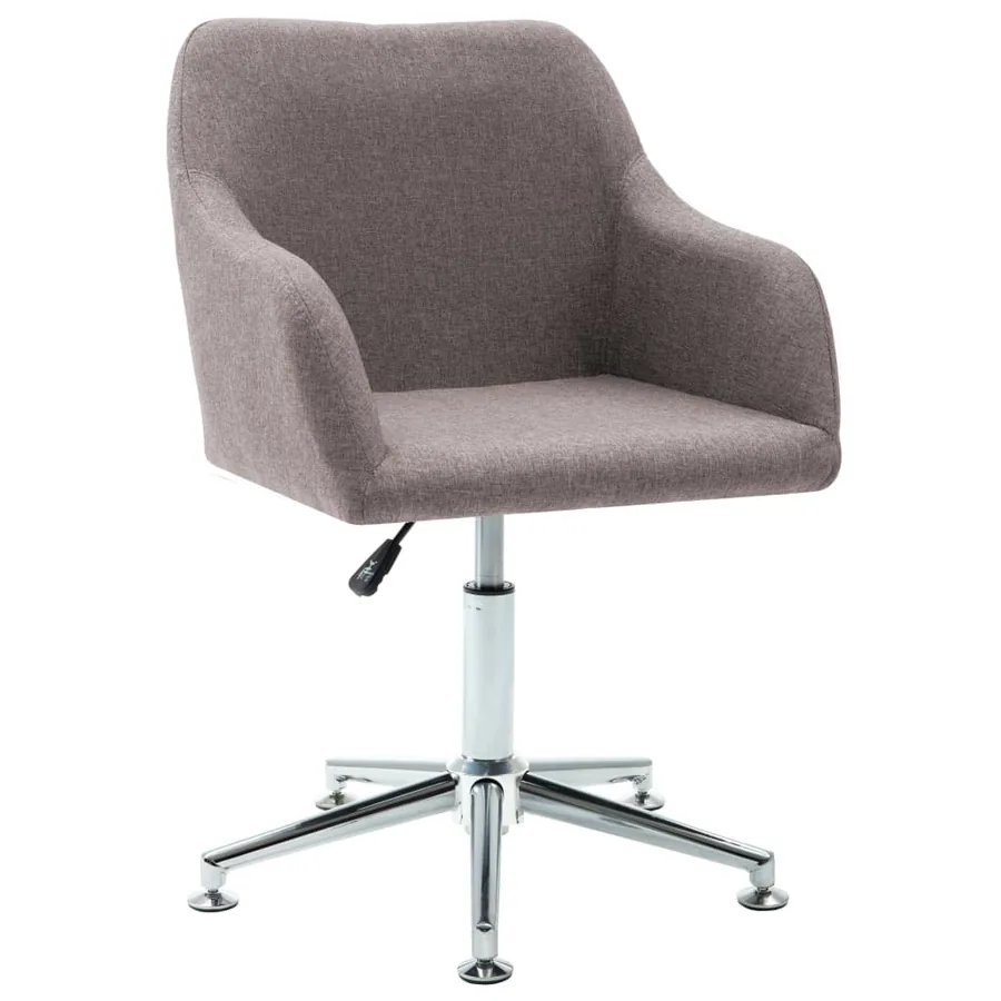 Chaise pivotante à manger taupe tissu