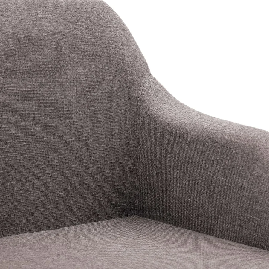 Chaise pivotante à manger taupe tissu - 6