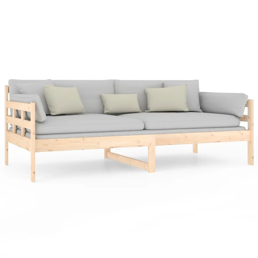 Lit de jour sans matelas bois de pin massif 90x190 cm - 5