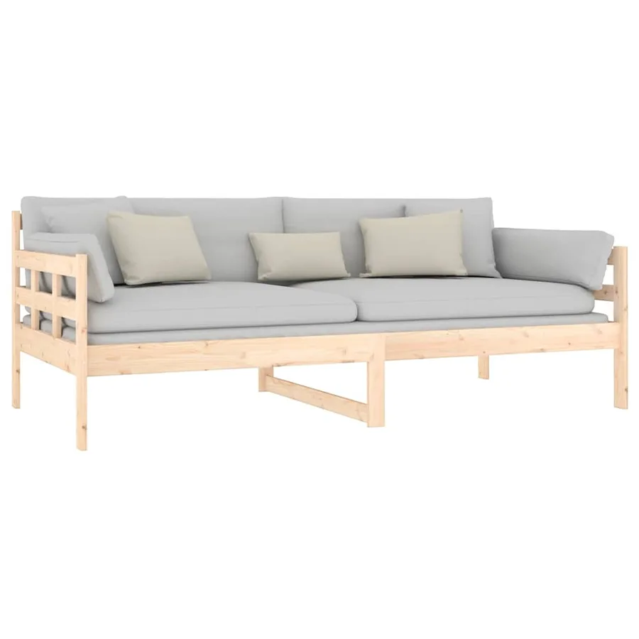 Lit de jour sans matelas bois de pin massif 90x190 cm - 6