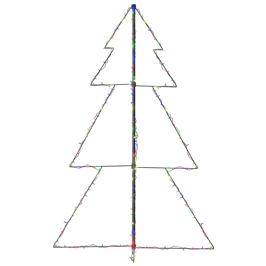 Arbre de Noël cône 200 LED d'intérieur/d'extérieur 98x150 cm - 6