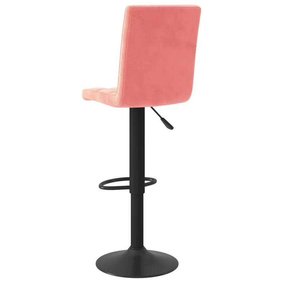 Tabourets de bar lot de 2 rose velours - 6