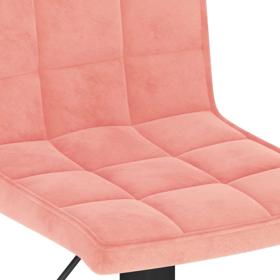 Tabourets de bar lot de 2 rose velours - 8