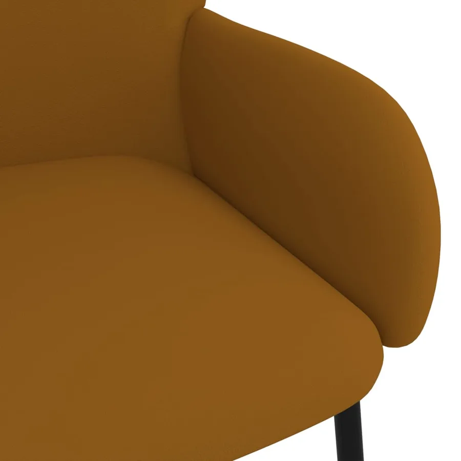 Chaises à manger lot de 2 Marron Velours - 7