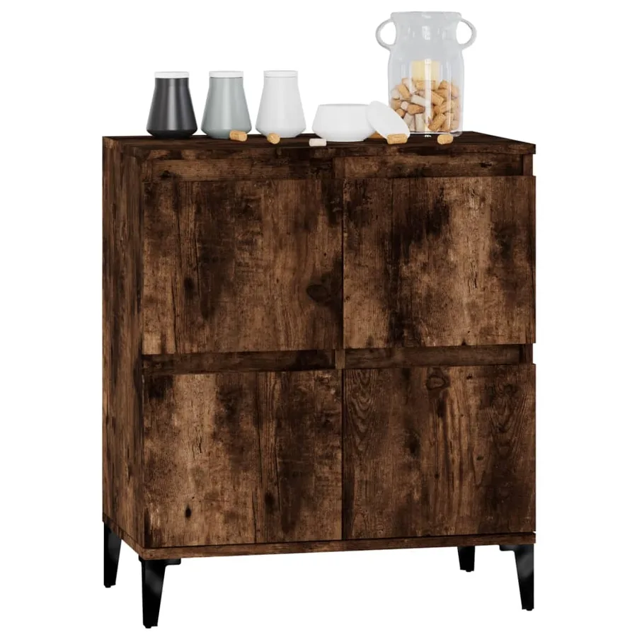 Buffet Chêne fumé 60x35x70 cm Bois d'ingénierie - 4