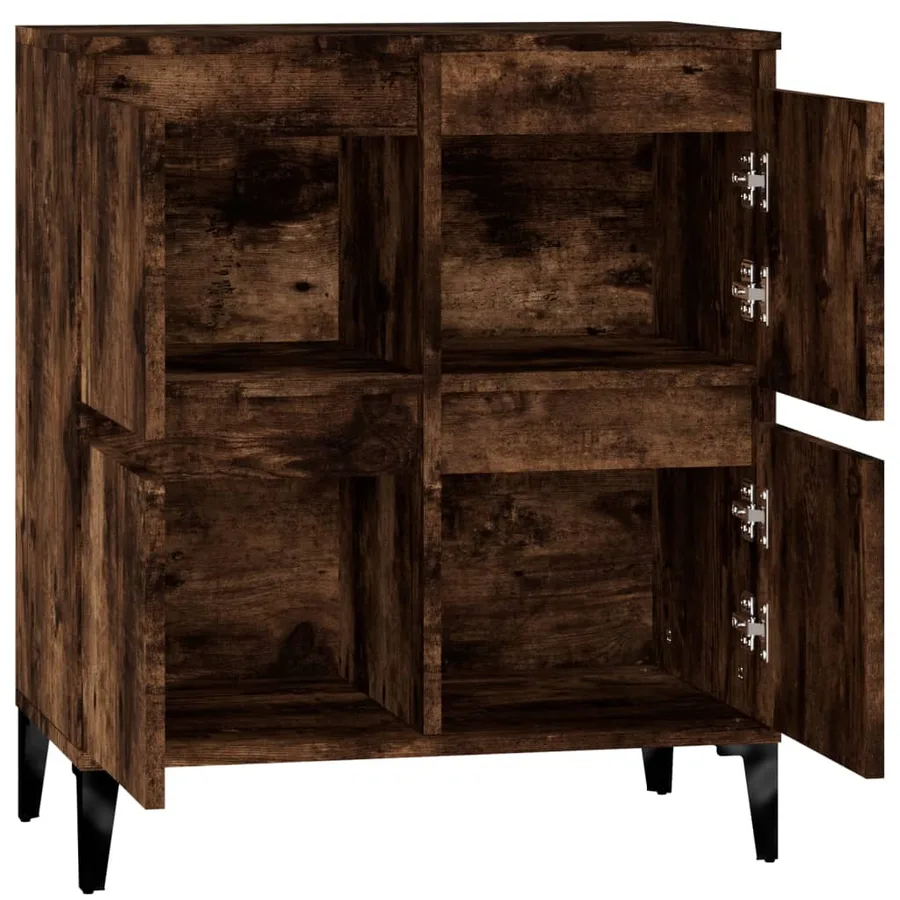 Buffet Chêne fumé 60x35x70 cm Bois d'ingénierie - 8