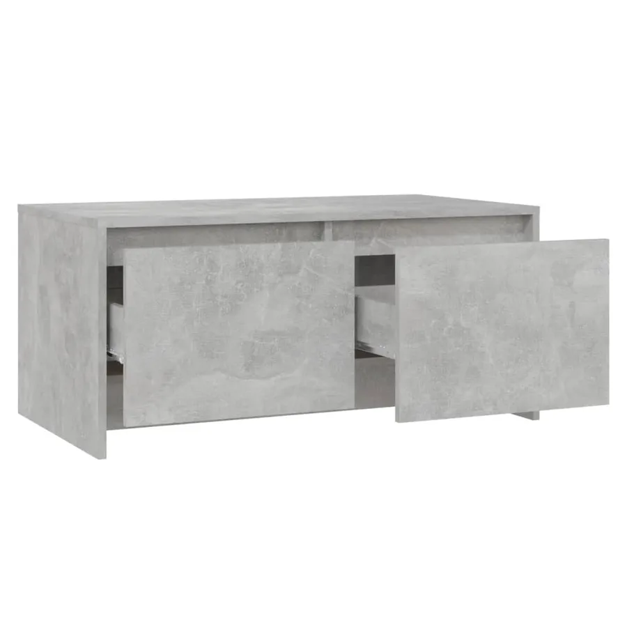 Table basse gris béton 90x50x41,5 cm bois d'ingénierie - 7