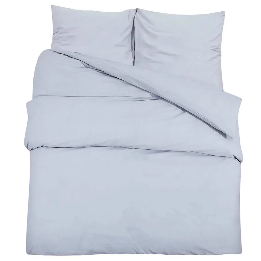 Ensemble de housse de couette Gris 140x200 cm Coton - 2