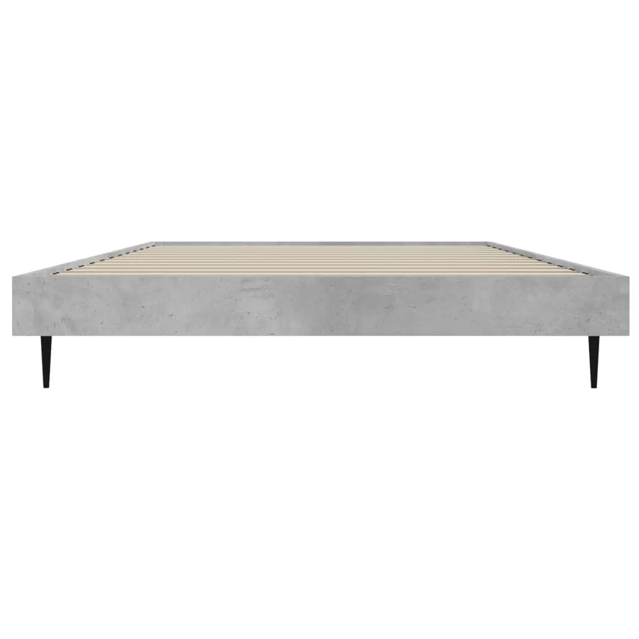 Cadre de lit sans matelas gris béton 90x200 cm - 6