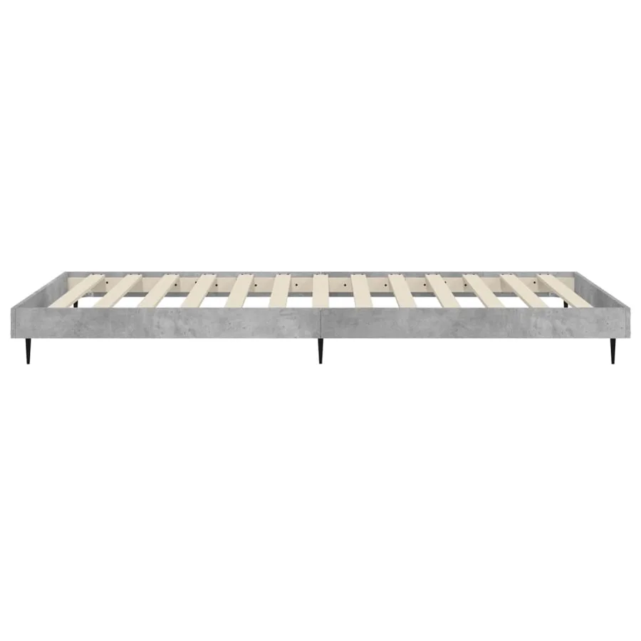 Cadre de lit sans matelas gris béton 90x200 cm - 7