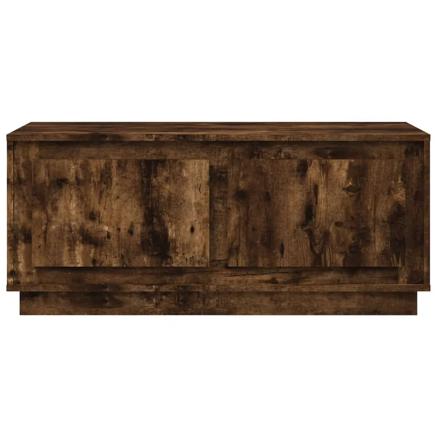 Table basse chêne fumé 102x50x44 cm bois d'ingénierie - 6