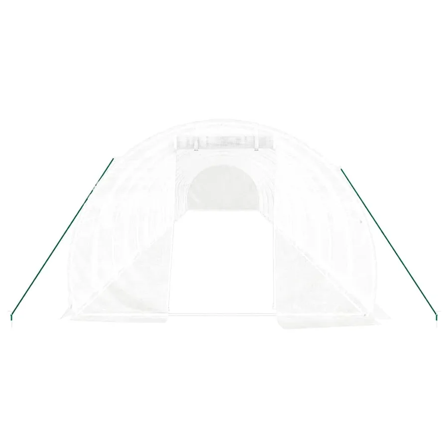 Serre avec cadre en acier blanc 48 m² 16x3x2 m - 4