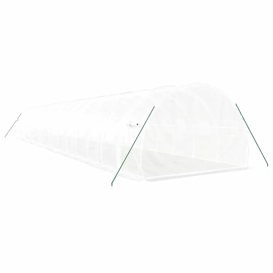 Serre avec cadre en acier blanc 48 m² 16x3x2 m - 6