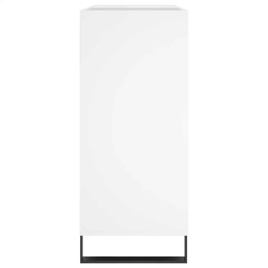 Armoire à disques blanc 84,5x38x89 cm bois d'ingénierie - 5