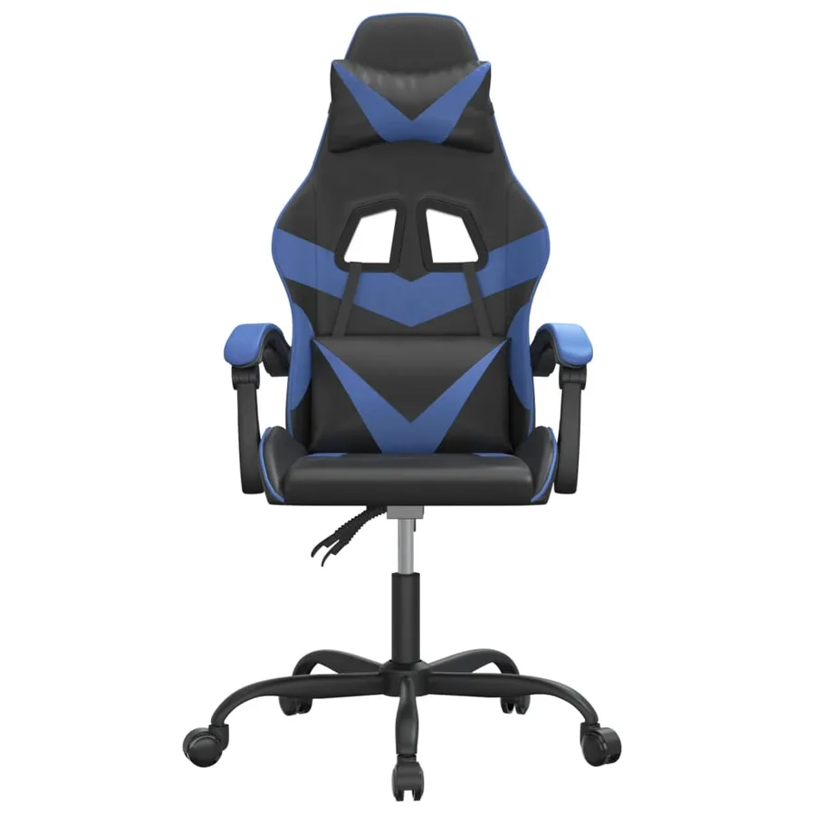Chaise de jeu Noir et bleu Similicuir - 3