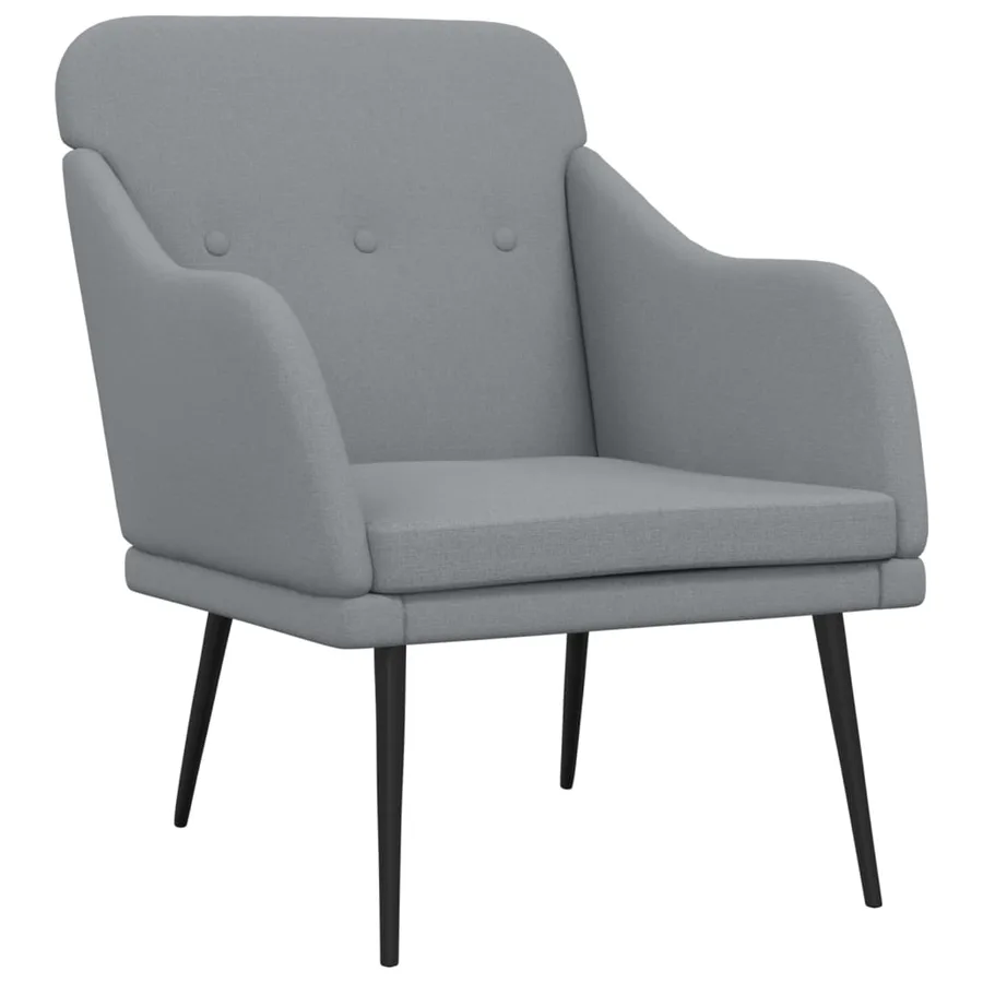 Fauteuil Gris clair 63x76x80 cm Tissu - 2