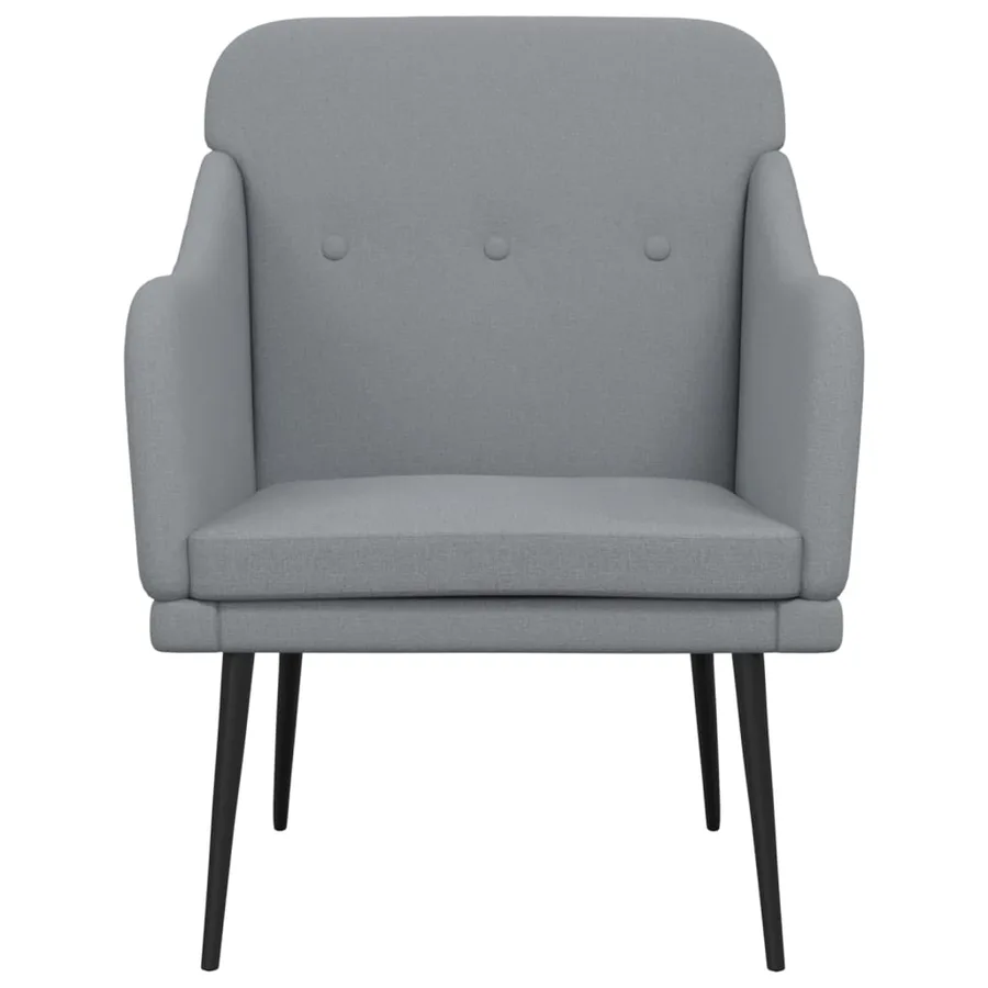 Fauteuil Gris clair 63x76x80 cm Tissu - 3
