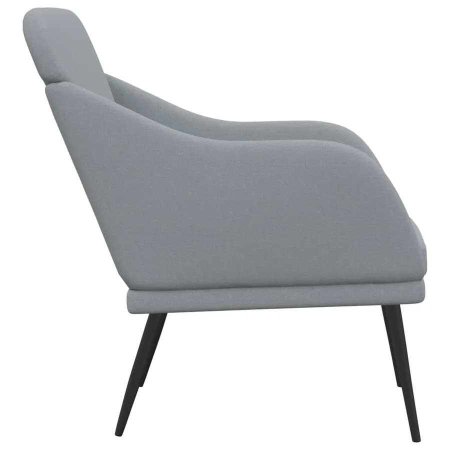 Fauteuil Gris clair 63x76x80 cm Tissu - 4