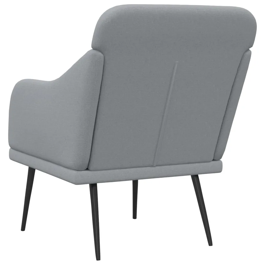 Fauteuil Gris clair 63x76x80 cm Tissu - 5