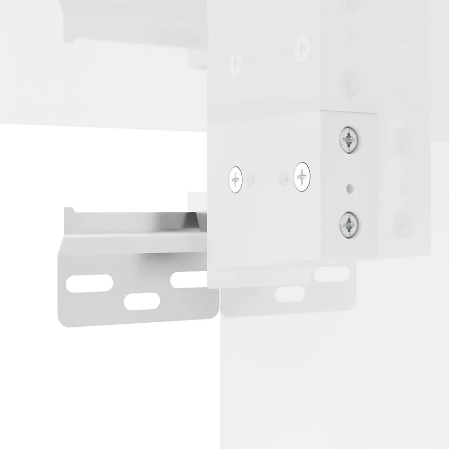 Meuble TV mural Blanc brillant 40x34,5x80 cm - 7