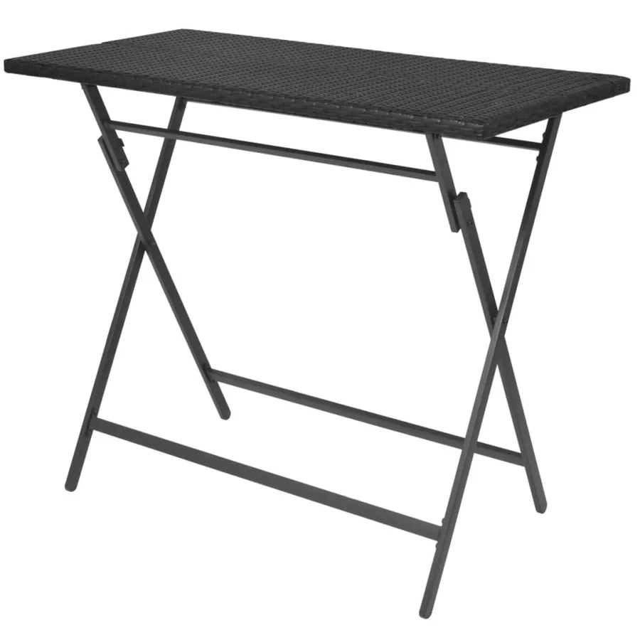 Ensemble à manger d'extérieur pliable 7pcs Acier Résine tressée - 4
