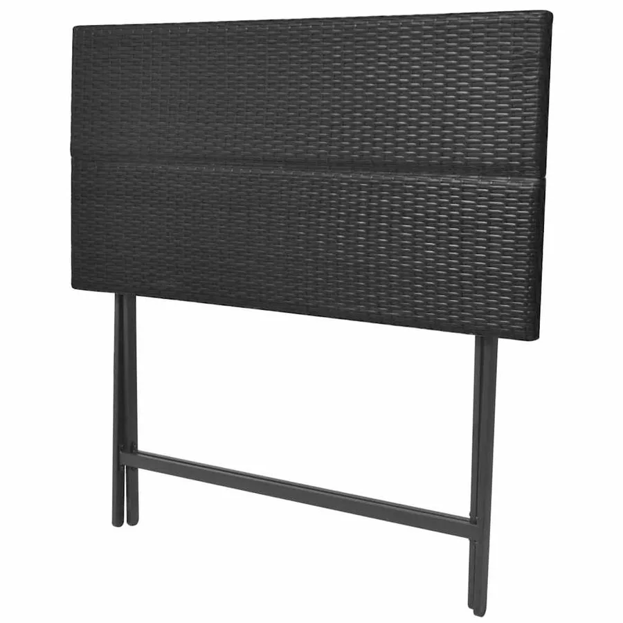 Ensemble à manger d'extérieur pliable 7pcs Acier Résine tressée - 5