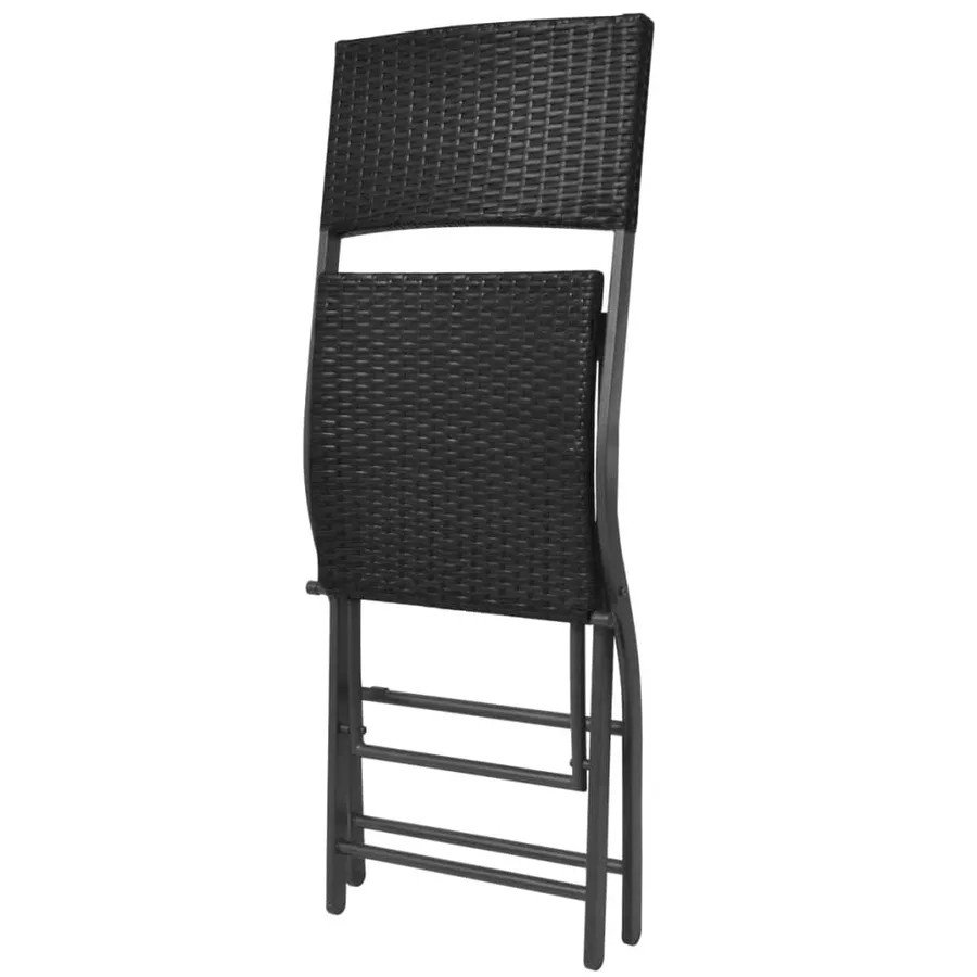 Ensemble à manger d'extérieur pliable 7pcs Acier Résine tressée - 7