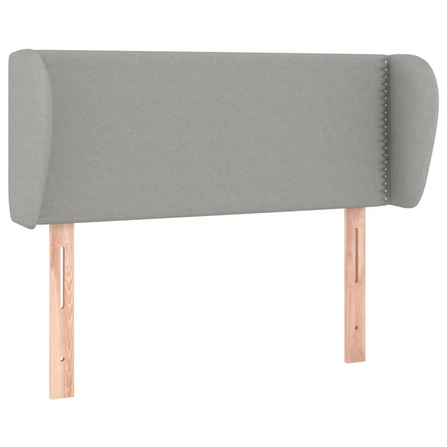 Tête de lit avec oreilles Gris clair 83x23x78/88 cm Tissu - 2