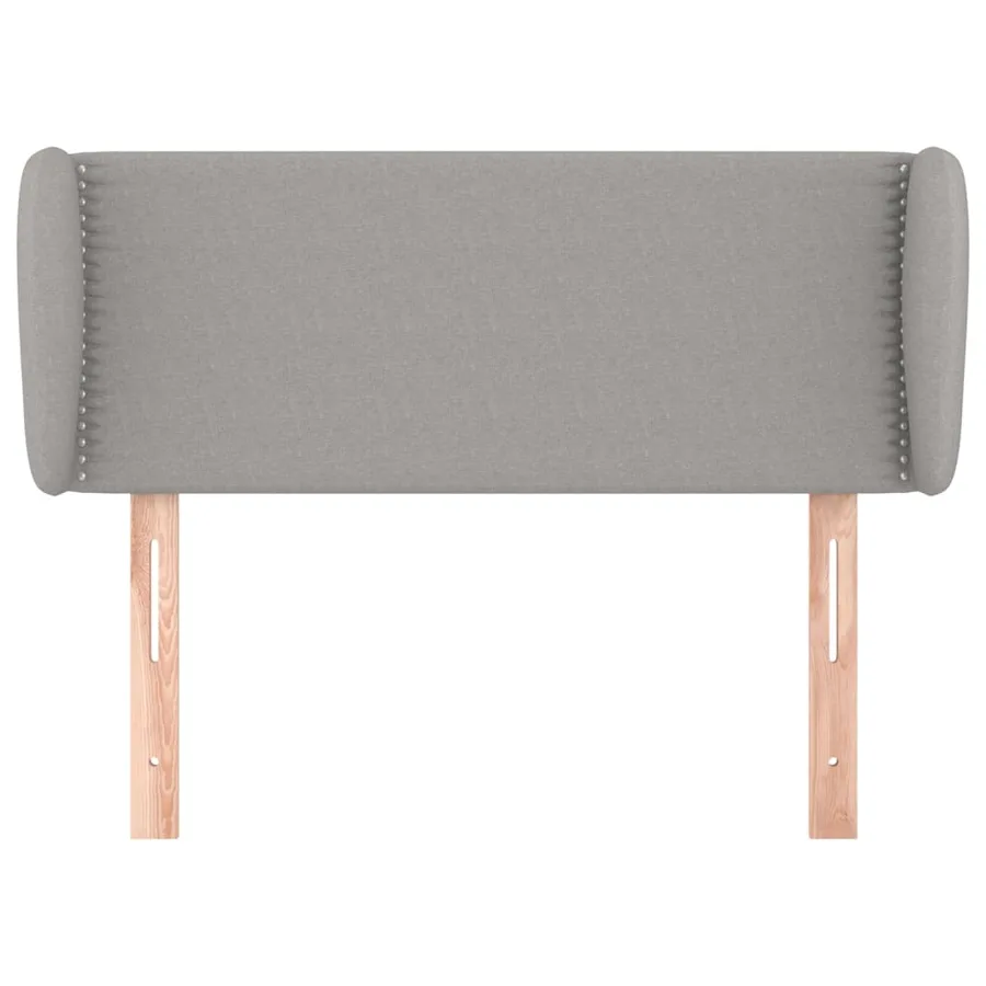 Tête de lit avec oreilles Gris clair 83x23x78/88 cm Tissu - 3