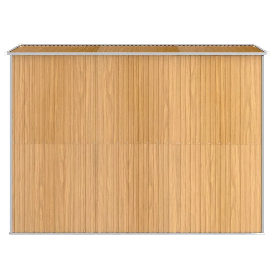 Abri de jardin Marron clair 192x274x223 cm Métal galvanisé - 5