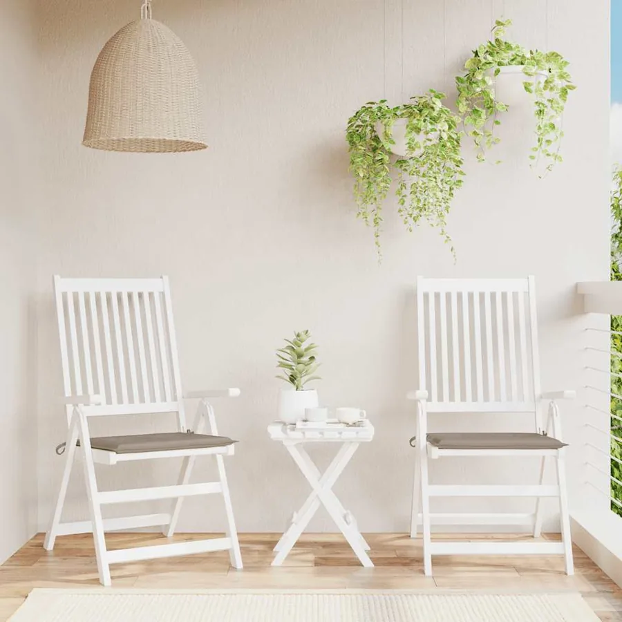 Coussins de chaise de jardin lot de 2 taupe 50x50x4 cm