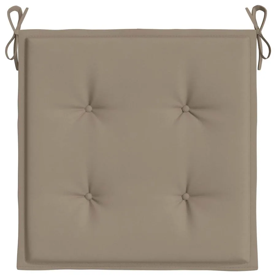 Coussins de chaise de jardin lot de 2 taupe 50x50x4 cm - 6