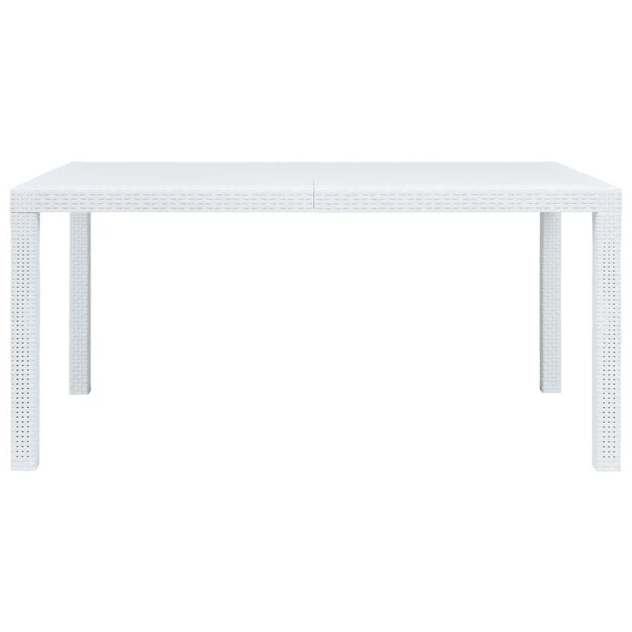 Ensemble à manger d'extérieur 7pcs Plastique Blanc Aspect rotin - 8