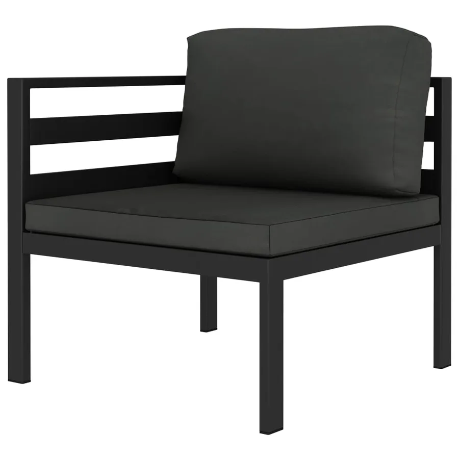 Salon de jardin 8 pcs avec coussins Aluminium Anthracite - 2